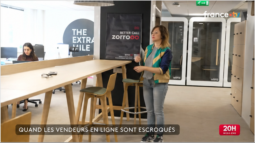 Zorrooo présenté dans le 20H de France 2 sur les vendeurs en ligne escroqués