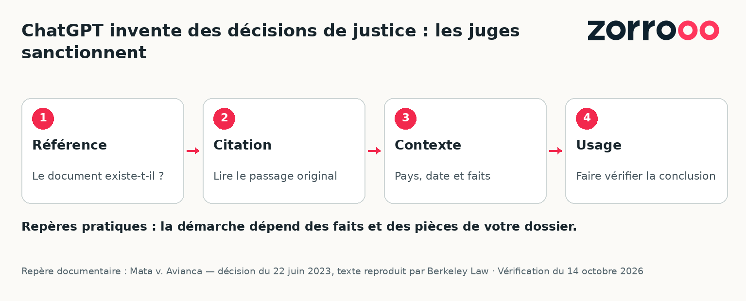 ChatGPT invente des décisions de justice : les juges sanctionnent : repères et démarches
